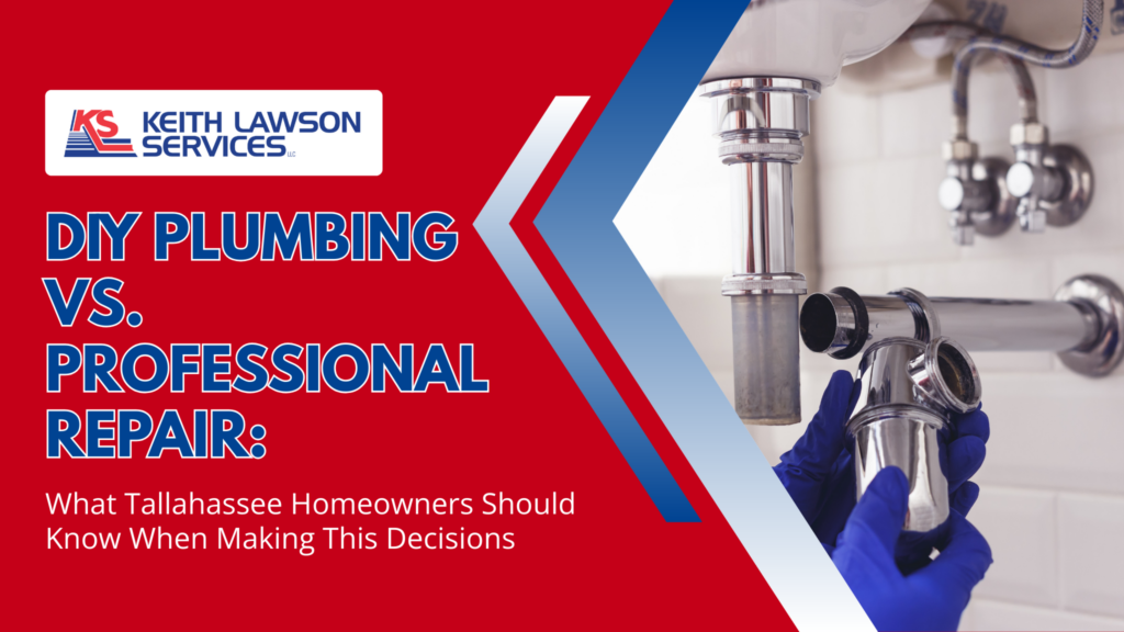 DIY plumbing vs professional repair comparison in Tallahassee home